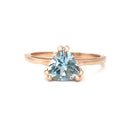Solitaire Triliant Cut Aquamarine Ring