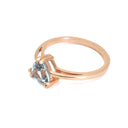 Solitaire Triliant Cut Aquamarine Ring