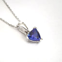 Solitaire Trilliant Cut Tanzanite Pendant