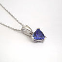 Solitaire Trilliant Cut Tanzanite Pendant