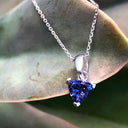 Solitaire Trilliant Cut Tanzanite Pendant