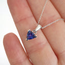 Solitaire Trilliant Cut Tanzanite Pendant