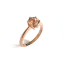 Sophisticated Flower Morganite Rose Gold Solitaire Ring