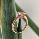 Sophisticated Flower Morganite Rose Gold Solitaire Ring