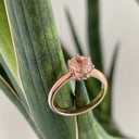 Sophisticated Flower Morganite Rose Gold Solitaire Ring