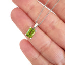 Sophisticated Octagonal Cut Peridot Pendant