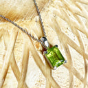 Sophisticated Octagonal Cut Peridot Pendant