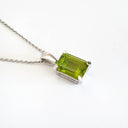 Sophisticated Octagonal Cut Peridot Pendant