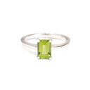  Sophisticated Octagonal Peridot Solitaire Ring
