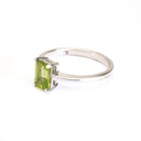  Sophisticated Octagonal Peridot Solitaire Ring