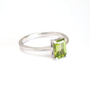  Sophisticated Octagonal Peridot Solitaire Ring