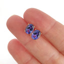 Sophisticated Oval Four Claw Tanzanite Studs