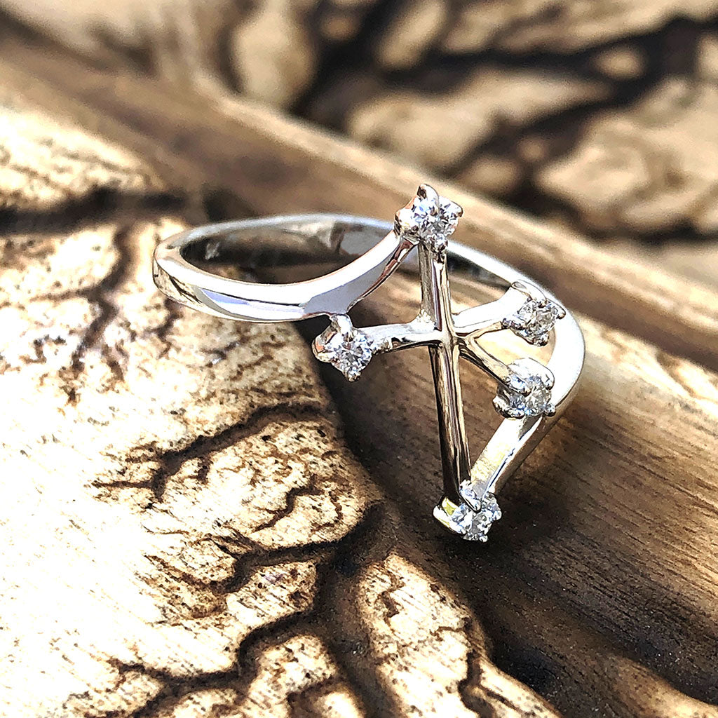 Southern Cross Diamond White Gold Ring