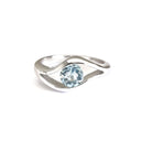   Split Band Aquamarine Ring