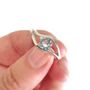   Split Band Aquamarine Ring