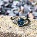 Split Bezel Set London Blue Topaz Ring