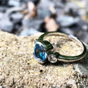 Split Bezel Set London Blue Topaz Ring