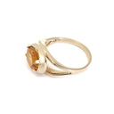  Stand Out Oval Citrine Split Band Ring