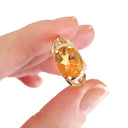  Stand Out Oval Citrine Split Band Ring