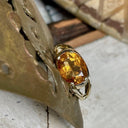 Stand Out Oval Citrine Split Band Ring