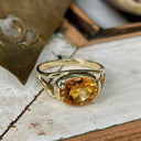 Stand Out Oval Citrine Split Band Ring