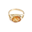  Stand Out Oval Citrine Split Band Ring