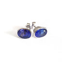 Statement Bezel Set Oval Cut Tanzanite Studs
