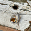 Streamlined Teardrop Citrine Slider Pendant