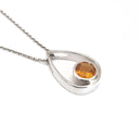 Streamlined Teardrop Citrine Slider Pendant