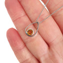 Streamlined Teardrop Citrine Slider Pendant