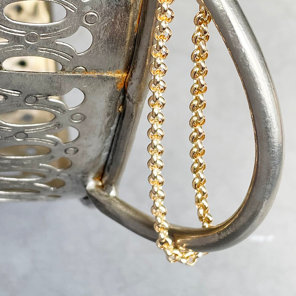 Stunning Rolo Belcher Yellow Gold Bracelet