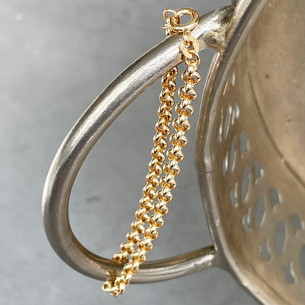 Stunning Rolo Belcher Yellow Gold Bracelet