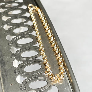 Stunning Rolo Belcher Yellow Gold Bracelet