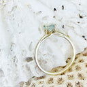 Sublime Yellow Gold Four Claw Aquamarine