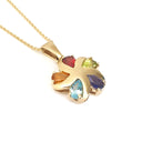 Sun Swirl Rainbow Yellow Gold Pendant