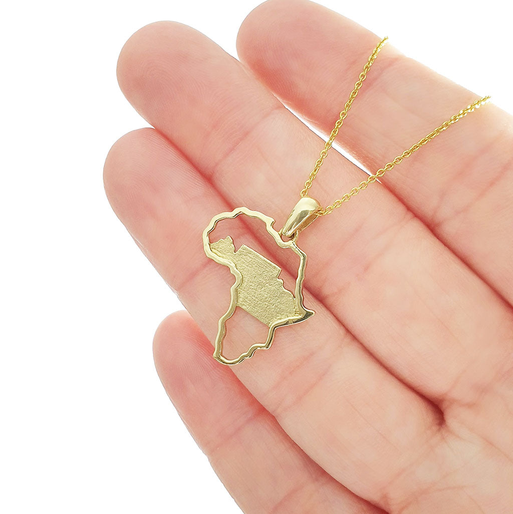 Table Mountain and Africa Map pendant