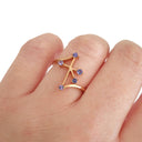 Tanzanite Southern Cross Rose Gold Ring