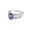 Tanzanite and Diamond Decorative Shoulder Ring
