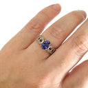Tanzanite and Diamond Decorative Shoulder Ring