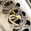 Tanzanite and Hammered Africa Heart Pendant