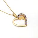 Tanzanite and Hammered Africa Heart Pendant