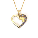 Tanzanite and Hammered Africa Heart Pendant