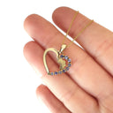 Tanzanite and Hammered Africa Heart Pendant