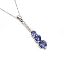 Tanzanite and Six Diamond Drop Pendant