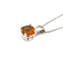 Timeless Solitaire Citrine Round Cut Pendant