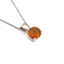 Timeless Solitaire Citrine Round Cut Pendant