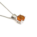 Timeless Solitaire Citrine Round Cut Pendant