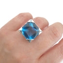 Topaz and White Gold Statement Ring