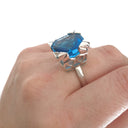 Topaz and White Gold Statement Ring