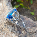 Topaz and White Gold Statement Ring